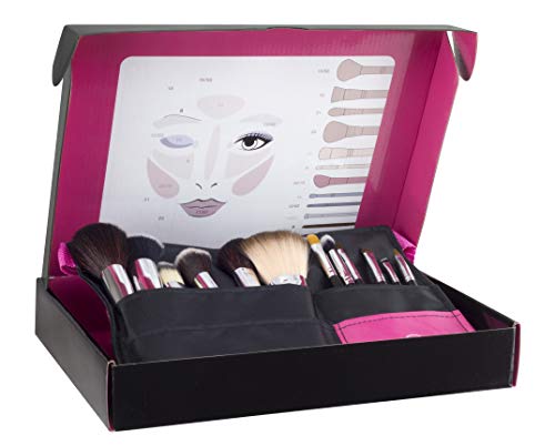 Beter 22200, Cinturon Ajustable Con 12 Brochas De Maquillaje 300 Gr, One size