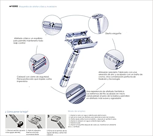 Beter Maquinilla Afeitar Metálica Con Pack 5 Cuchillas