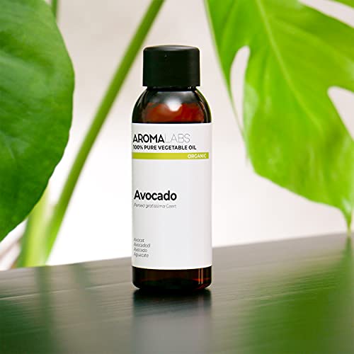 BIO - Aceite vegetale de Aguacate - 100ml - garantizado 100% puro, natural y prensado en frío - Orgánico certificado por Ecocert - Aroma Labs