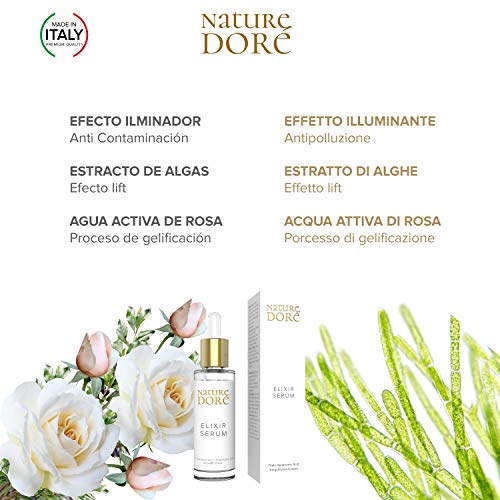 Bio Serum facial Hidratante Ácido Hialurónico Puro 100% Antiarrugas De 3 PESOS Moleculares-ORGANICO Agua de Rosas, Dia Noche, Nutriente- Antiedad Hombre Mujer Contorno de Ojos