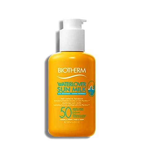 Biotherm - Protección Solar Waterlover Sunmilk Spf50, Blanco, 200 Mililitro