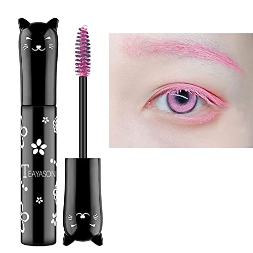 Biti Rímel de Longitud Extrema Ojos Maquillaje voluminoso 6 Colores Rímel con Efecto de pestañas postizas, Resistente al Agua, de Secado rápido, Ojos de Gato, pestañas rizadoras, plumosas, Suaves