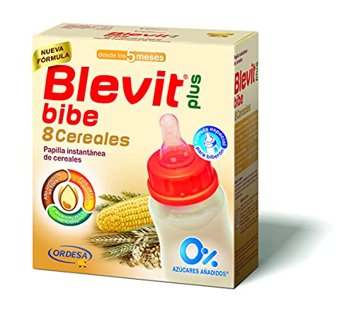 Blevit Plus Bibe 8 Cereales - Papilla de Cereales para Bebé fórmula especial para Biberón - Sin Azúcares Añadidos - Desde los 5 meses - 600g