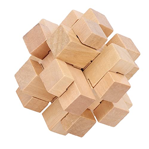 Bloqueo de Rompecabezas de Madera Interlocking 3D Prevenir Alzheimer Pequeño Brain Teaser Toy, Mind Game Desbloquear Interlock Puzzle Hand IQ Challenge Toys Party Favor Regalos para Niños Adultos Toda