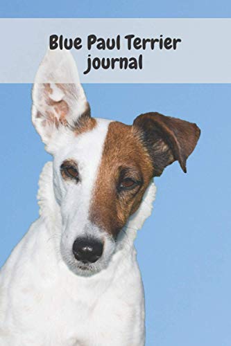 Blue Paul Terrier journal: 27 x9 inch dog composition book, wide ruled lined journal, 120 pages