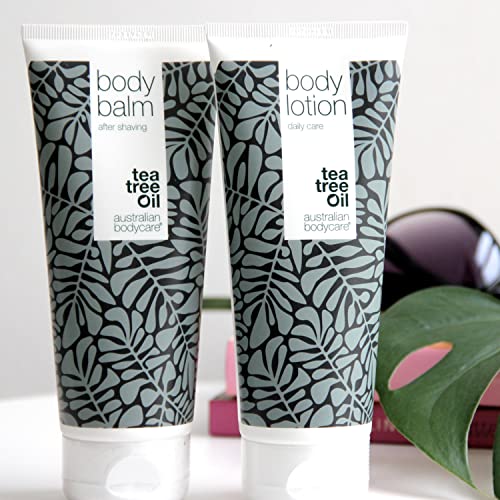 Body Balm de Australian Bodycare, para hombres y mujeres, 200 ml | Loción para después de afeitar, contra pelos encarnados y sarpullido del afeitado | Alivio inmediato después del afeitado