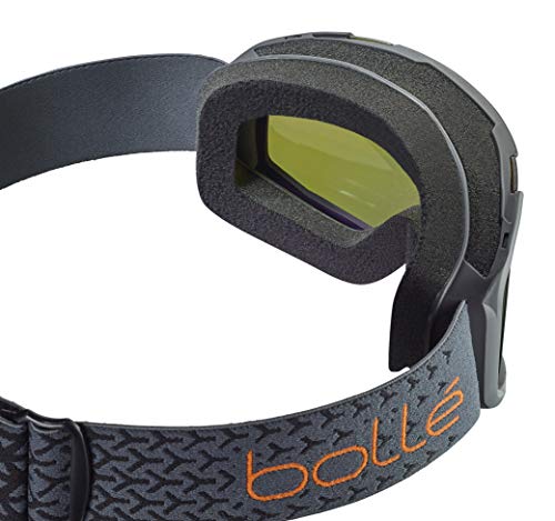 Bollé Rocket Plus Máscaras, Unisex niños, Dark Grey Orange Matte/Sunrise Cat.2, Small