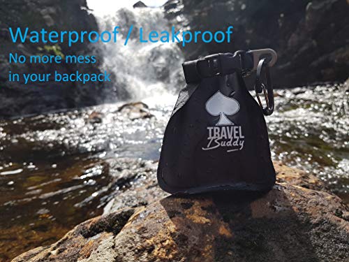 Bolsa de Viaje para Jabón en Barra Ace Travel Buddy con Mosquetón y Gancho con Ventosa | ¡Impermeable, Ultraligero, ducharse en campamentos!