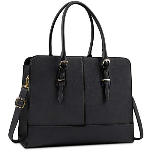 Bolso Mujer Impermeable Bolsos Bandolera Grande Bolso Ordenador 15.6 Pulgadas Gran Capacidad Bolsa Tote Shopper Negro