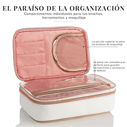 Bolso Organizador de Maquillaje Oro Rosa | Bolso de Almacenamiento/ Neceser. Garantía de duración. Gran Idea para Regalar de Lily England