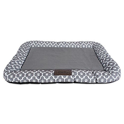 Bone Dry Alfombrilla Acolchada para Mascotas, tamaño Mediano, 50,8 x 71,1 cm, Rectangular con celosía Gris