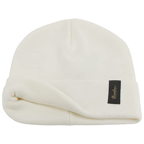 Borsalino Gorro Beanie Street Mujer/Hombre - Made in Italy de Invierno Lana con Vuelta otoño/Invierno - Talla única Blanco Crema