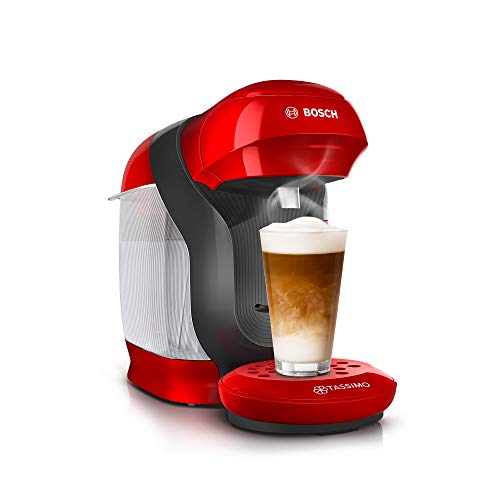 Bosch Hogar TASSIMO Style, Cafetera de Cápsulas, Compacta, Rojo