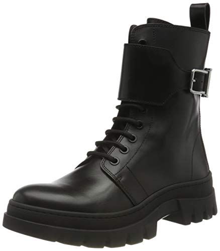 BOSS Damen Royal W Biker-C Motorradstiefel, Black1, 37 EU