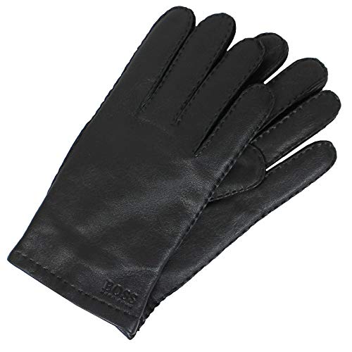 Boss Hugo Kranton - Guantes de piel con forro para hombre negro (001) 8