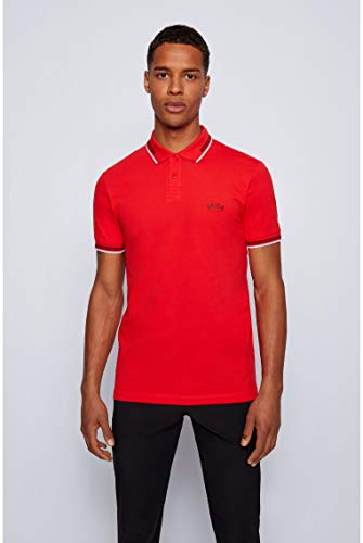 BOSS Paul Curved 10196402 01, Camisa de Polo, para Hombre, Rojo (Medium Red 619), M