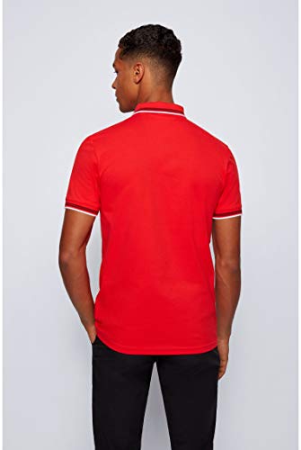 BOSS Paul Curved 10196402 01, Camisa de Polo, para Hombre, Rojo (Medium Red 619), M