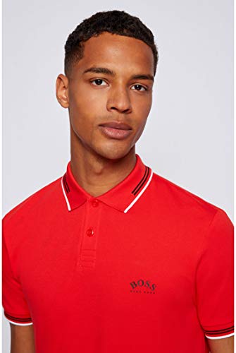 BOSS Paul Curved 10196402 01, Camisa de Polo, para Hombre, Rojo (Medium Red 619), M