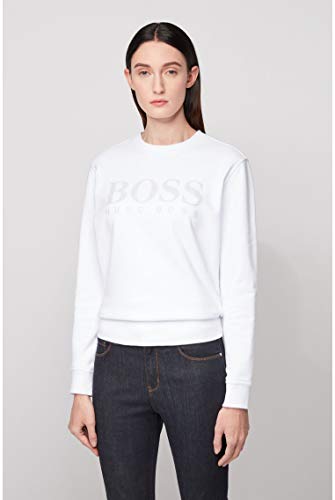 BOSS Tagrace Sudadera, Blanco (100), XL para Mujer