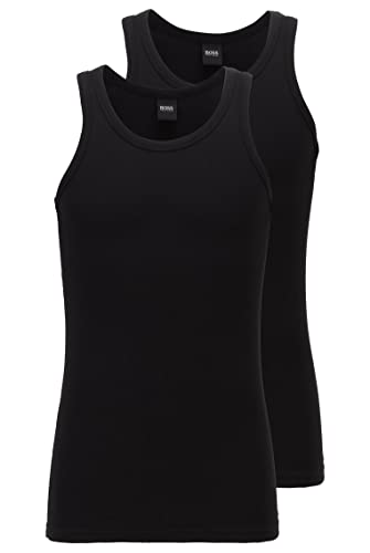 BOSS Tank Top 2P CO Deporte, Negro (Black 001), XL (Pack de 2) para Hombre