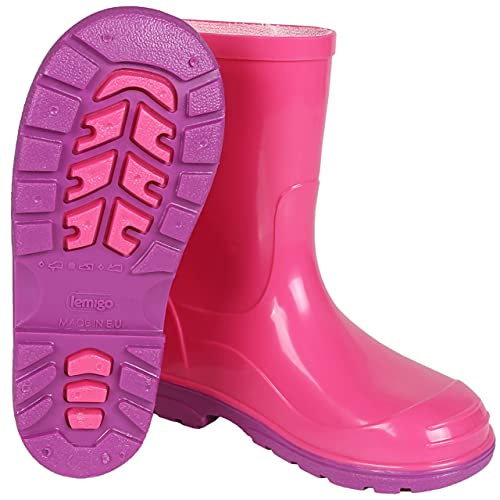 Botas de agua de color rosa con suela violeta Oli LEMIGO 30 EU