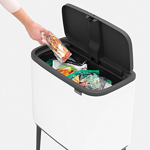 Brabantia Bo Touch Bin Cubo de Basura, 36 litros, Negro (Matt Black)