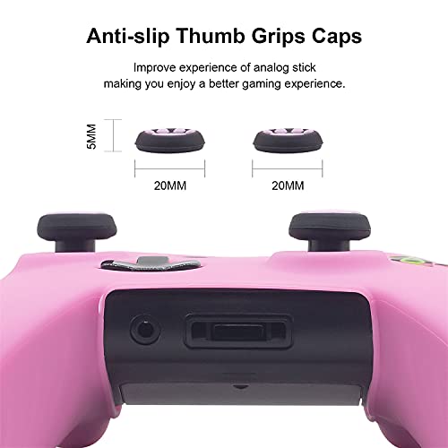 BRHE - Funda protectora de silicona antideslizante para mando Xbox One (2 unidades), color rosa