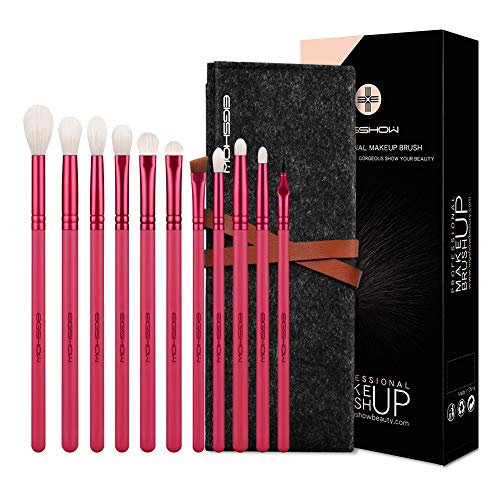 Brocha de maquillaje 11 piezas, juego de brochas para sombras de ojos esencial, brocha para sombras vegana con brocha para mezclar, brocha para detalles, brocha para cejas