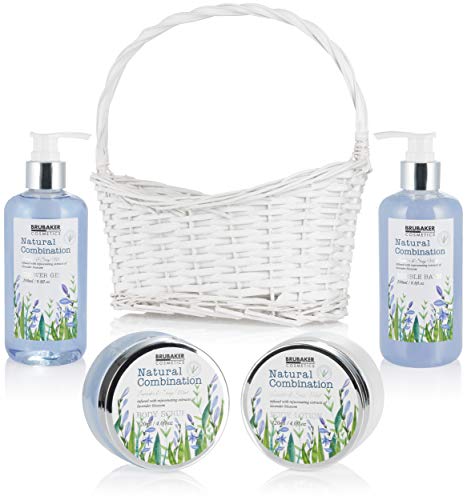 BRUBAKER Cosmetics Beauty Care Set - con Extractos de Lavanda y Salvia - Set de Regalo en la Cesta con Asa