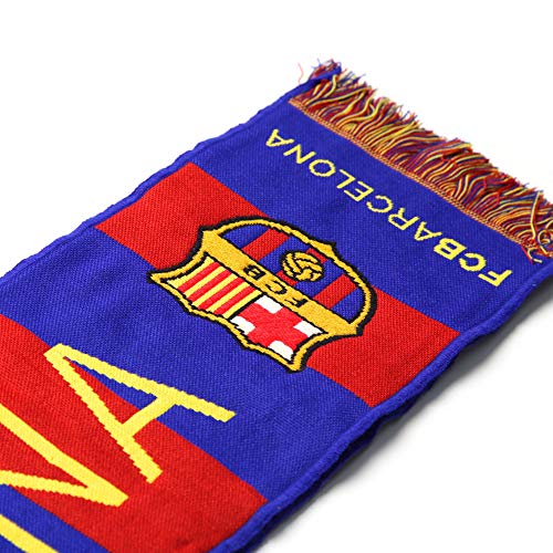 Bufanda Telar Oficial FC BARCELONA - Vertical - 120x20cm - Producto Licenciado