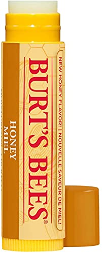 Burt's Bees Bálsamo labial hidratante de origen 100 % natural, pack dos por uno de miel con cera de abejas, 2 tubos en caja de blíster