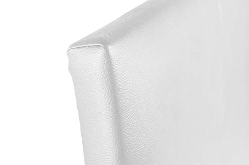 Cabecero de Cama Modelo CÁCERES tapizado en Polipiel Azahar.para Cama de 180 (Medidas 190x50x5).Color Blanco.Pro Elite.