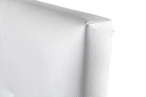 Cabecero de Cama Modelo Nairobi, tapizado en Polipiel Azahar. Pro Elite. (para Cama de 135 (145x120x8) en Color Blanco)