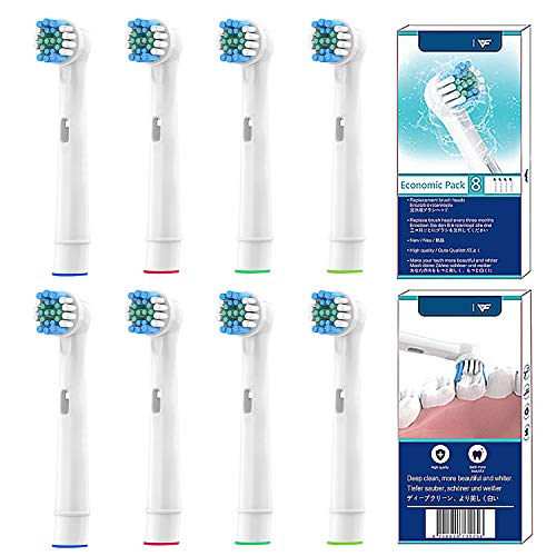 Cabezal de cepillo de dientes para Oral B paquete de 8, cabezales de repuesto compatibles con Oral-b, para Braun cepillo de dientes eletrico, recargable Cross&action Floss&action Vitality 3D