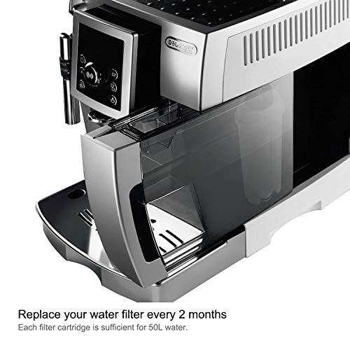 Cafetera Automática Filtro para DeLonghi DLSC002, Filtro de Agua Cartuchosde Carbón Activado para De'Longhi ECAM ESAM ETAM BCO, Paquete de 4