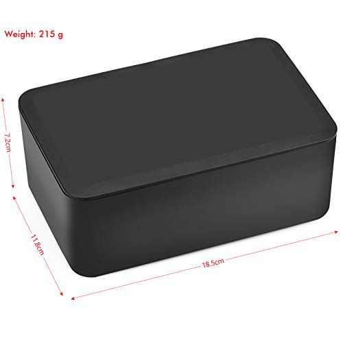 Caja Toallitas, Dispensador de Toallitas Humedas Bebé con Tapa Sellada para Servilletas y Toallitas Húmedas - Negro