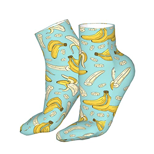 Calcetines deportivos acolchados para correr Banana Calcetines de corte bajo para hombres y mujeres