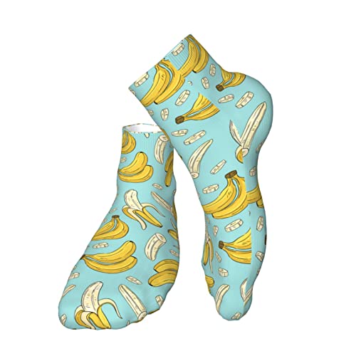 Calcetines deportivos acolchados para correr Banana Calcetines de corte bajo para hombres y mujeres