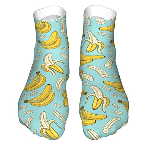 Calcetines deportivos acolchados para correr Banana Calcetines de corte bajo para hombres y mujeres