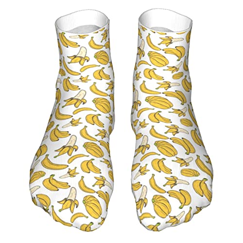 Calcetines deportivos acolchados para correr Banana Calcetines de corte bajo para hombres y mujeres