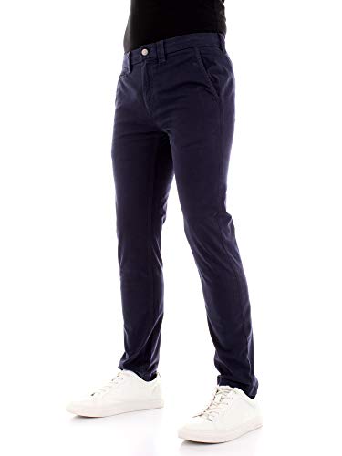 Calvin Klein 016 Skinny Washed Stretch Chino Pantalones, Cielo Nocturno, 31W / 34L para Hombre