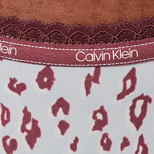 Calvin Klein Bikini Ropa Interior, Cheetah Shadow_Polished Blue, M (Pack de 2) para Mujer