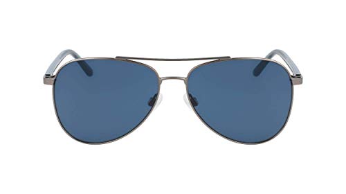 Calvin Klein CK21306S, Gafas de Sol para Unisex - Adulto, Plateado (Satin Gunmetal), Talla Única