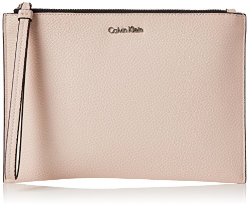 Calvin Klein - Edit Pouch, Organizadores de bolsos Mujer, Pink (Shiny Gunmetal), 1x22x30 cm (B x H T)