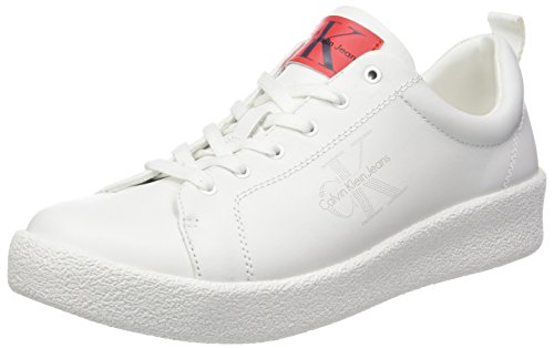 Calvin Klein Jeans Gerald Nappa, Zapatillas Hombre, Blanco (Wht 000), 44 EU