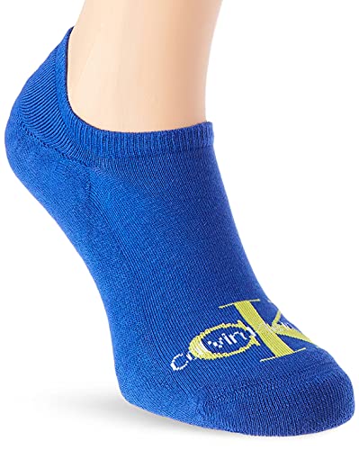 Calvin Klein Jeans Logo Men's Liner Socks 1 Pack Footie, Azul Brillante, Talla única para Hombre