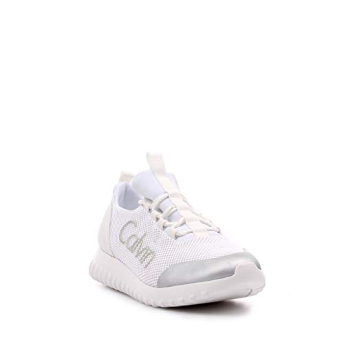 Calvin Klein Jeans Ron Mesh/Brushed Metal, Zapatillas Hombre, Plateado (Wsi 000), 45 EU