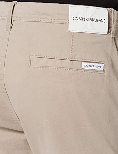 Calvin Klein Jeans Washed Slim Chino Pant Pantalones, String, 32W / 32L para Hombre