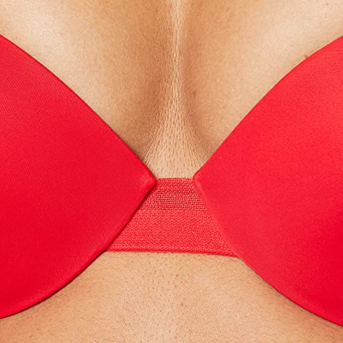 Calvin Klein Lightly Lined Demi Sujetador con Aros, Rojo (Marlow Mw3), (Talla del Fabricante: 70D) para Mujer