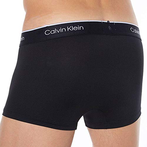 Calvin Klein Low Rise Trunk 2pk Bóxer, Negro (Black/Black 001), M (Pack de 2) para Hombre